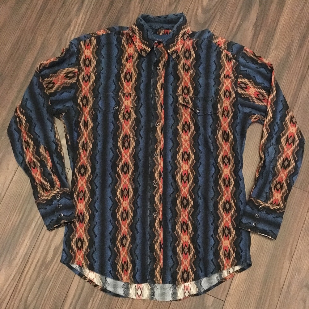 Wrangler Vintage Snap Buttondown Mens Shirt